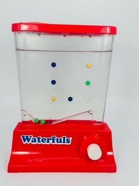 Waterfuls Handheld Water Ring Toss Game Red PlayMonster Travel Toy Vtg - Works